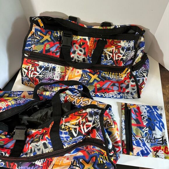 LUCAS graffiti Travel Duffle bags and small bag Set of 3 - Picture 2 of 16